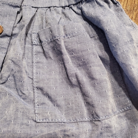 Carters Little Planet Chambray Swiss Dot Dress Bloomers Organic Cotton Casual 6M - Picture 7 of 8